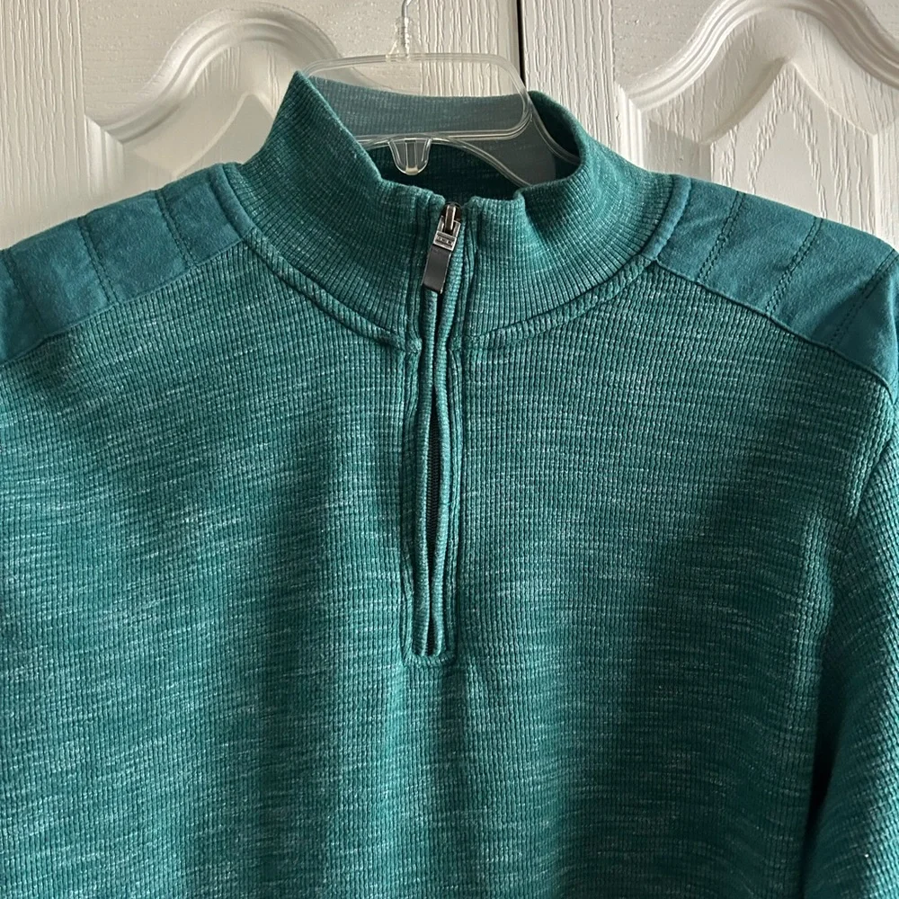 Ike Behar Green V Neck 1/4 Zip Sweater in Men’s Medium NWOT - Picture 10 of 10